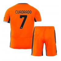 Camisa de Futebol Inter Milan Juan Cuadrado #7 Equipamento Alternativo Infantil 2023-24 Manga Curta (+ Calças curtas)